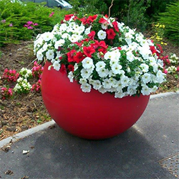 Pot de fleur recyclable et léger avec bac amovible - URBAN BOULE - 21 coloris disponibles_2