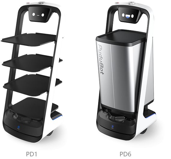 Pudubot - robot de service - Pudu Robotics - plateau métallique ajustable PD1 42x50 cm et PD6 35x40 cm_2