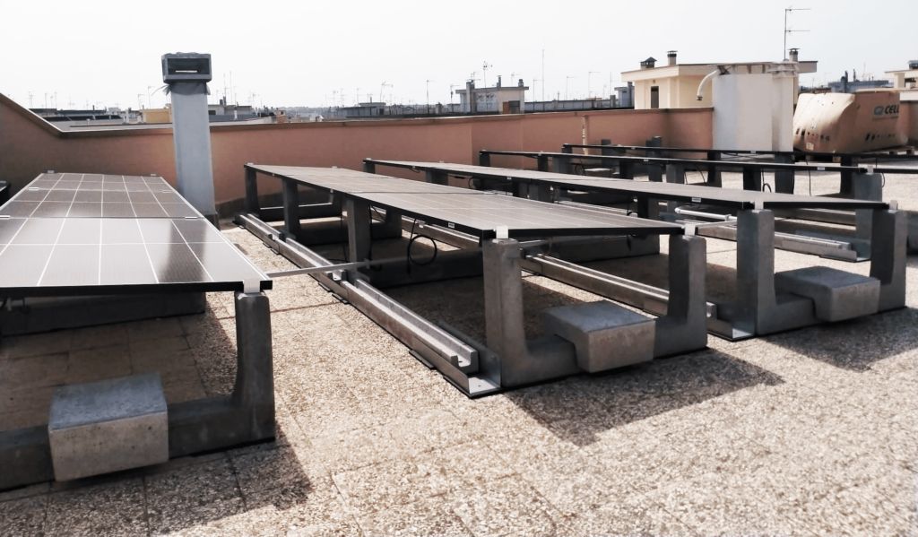 Support photovoltaïque 5° et 10° - Au sol ou sur toit terrasse_2