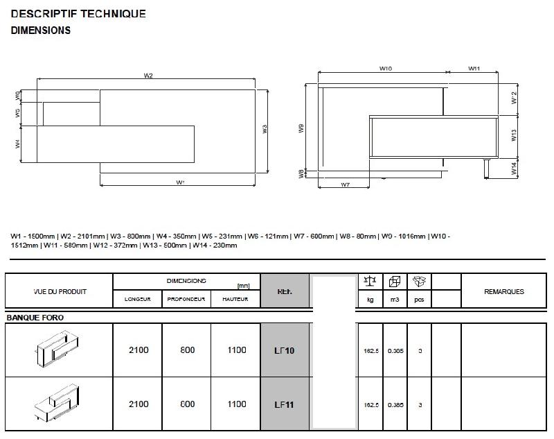 Bureau d'accueil original modèle Foro - MDD - Blanc, Blanc, A droite_2
