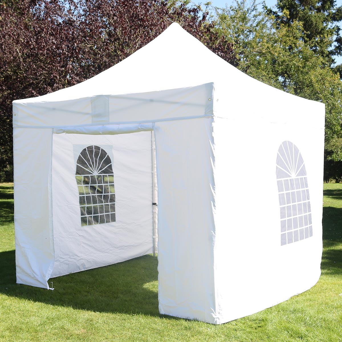 Tonnelle pliante 3x3m avec murs en PVC et structure hexagonale