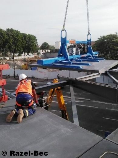 Palonnier à ventouse pour pose de béton fibré ultra-hautes (BFUP) - Capacité jusqu'à 4,6 tonnes_2