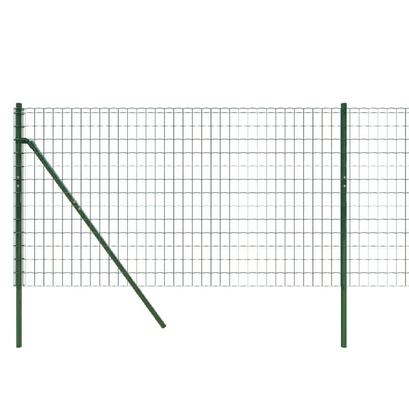 Vidaxl clôture en treillis métallique vert 1,1x25 m acier galvanisé 154058_2