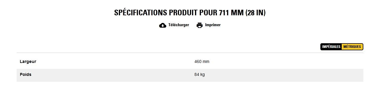 Godet d'excavation-mini-pelle - caterpillar finance france - 711 mm (28 in) - poids 84 kg_2