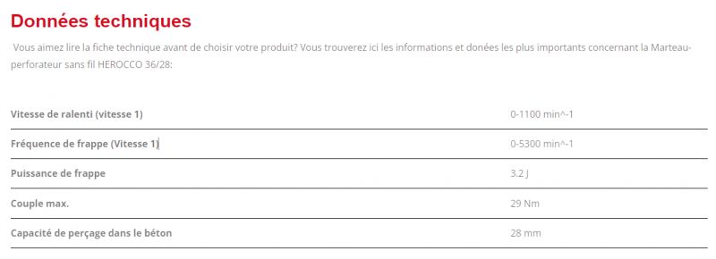 Herocco 36/28 - perforateur & burineur - Einhell - 3,2 J - sans fil - moteur sans charbon - réf. 4513950_2