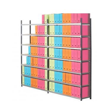 Rayonnage archive - Slow Group - pour stocker des cartons 60x40x40 - jusqu'à 200 kg par niveau - version peinte disponible_2