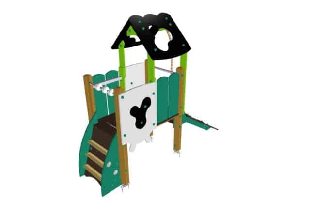 Structure multi-activités métallique chlorophylle - Tour avec toit LD1BP4800 - Ludoparc - 1,5 à 6 ans - 8 enfants_2