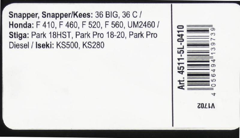 Courroie trapézoïdale X-Grip V - type 5L410_2