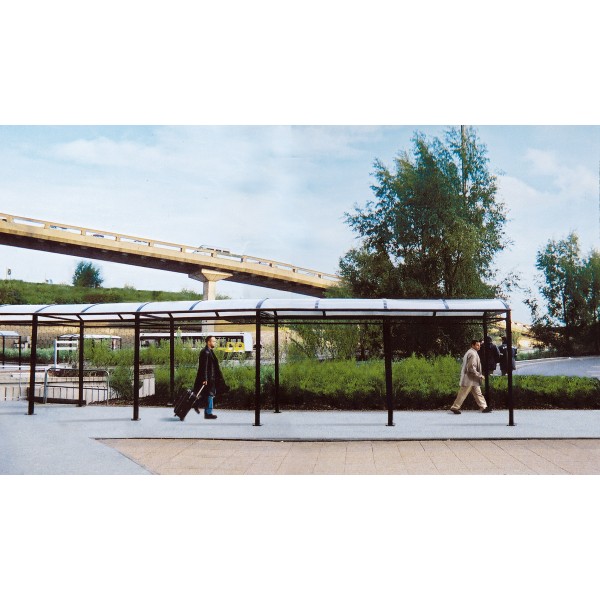 Abri vélo et moto avec rubans LED intégrés et alimentation sur réseau électrique