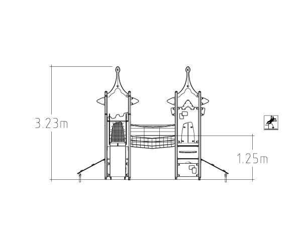 Structure multi-jeux en bois pour enfants 3 à 5 ans - UniMini Edsberg 8055758 - Hags_2