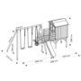 Structures de jeux combinées pour enfants de 3 à 8 ans - 220 kg - 46746 - Gamm vert - en bois autoclave avec toboggan, balançoire, cabane et vis-à-vis_2