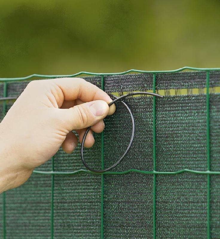 Brise-vue tissé 100% occultant - Vert - 1,5 x 10 m - Supratex - HDPE traité anti-UV_2