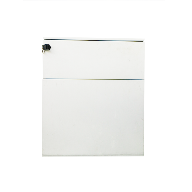 Caisson tiroir gris clair d'occasion - robuste et refermable - 55x42x53 - Meuble armoire bas_2