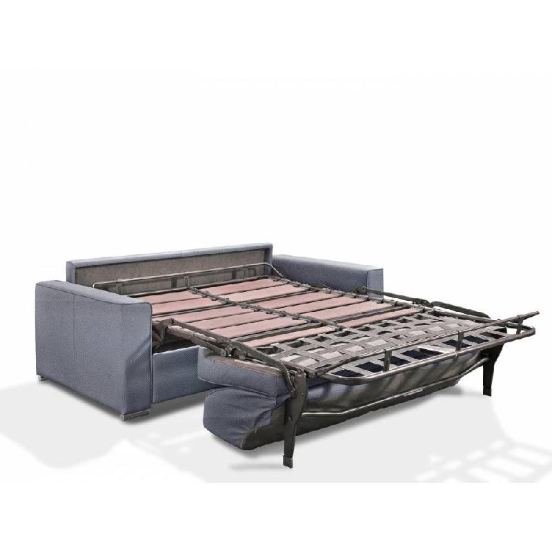 Canapé convertible express premium 120 cm - sommier à lattes RENATONISI - matelas Bultex - velours bleu navy_2