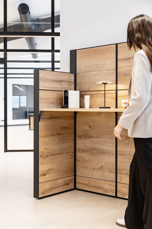 Cloison modulaire  monopanneau ou multipanneau mélaminées - RB_2