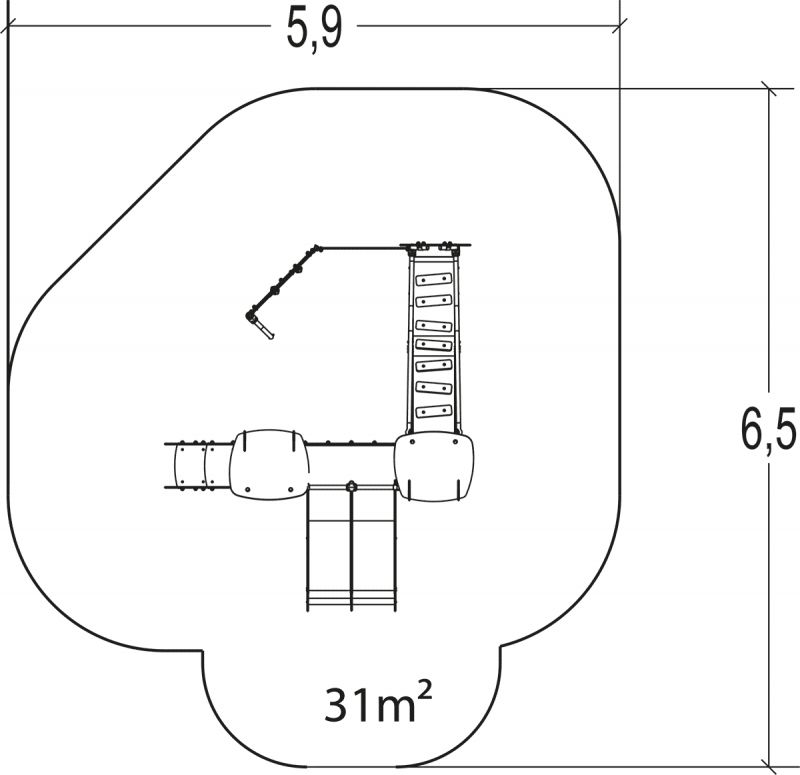 Diabolo Baby - structure pour aire de jeux - Proludic - réf. J38705® - accessible dès 0,5 ans - jusqu'à 19 joueurs_2