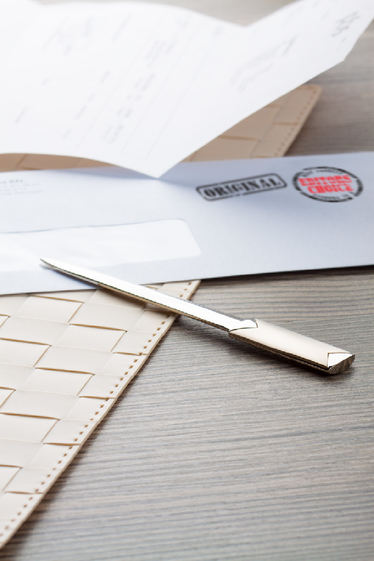 Ouvre-lettres en métal chromé - couleur argenté - 55g_2