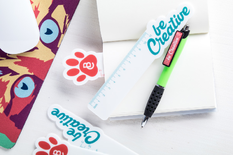 Règle en plastique 11 cm - forme customisée 50x50 mm - impression 1 couleur incluse_2