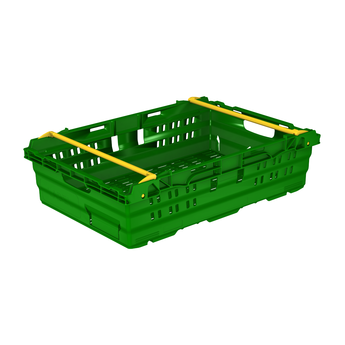 Bac en plastique emboitable gerbable, ajouré , alimentaire, 600x400x240 mm_2