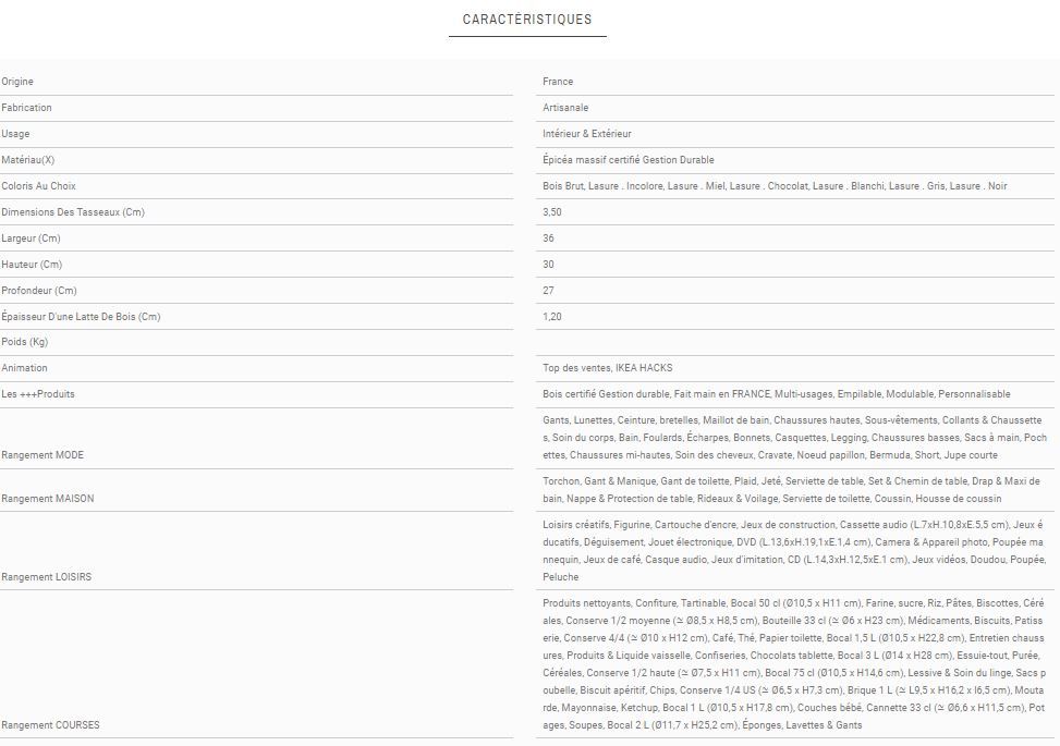 Billy-3 - Caisse en bois IKEA - Simply A Box - L36 x H30 x P27 cm - Bois brut et 6 coloris de lasure_2