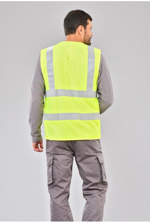 Gilet multirisques ignifugé, antistatique et haute visibilité - Réf. 905*paf - EN ISO 20471 classe 2_2