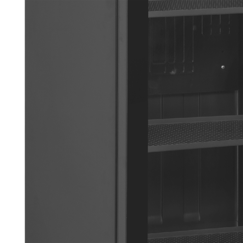 Réfrigérateur à boissons SCU1425 - porte vitrée réversible - finition noire - froid ventilé - charnières côté gauche_2