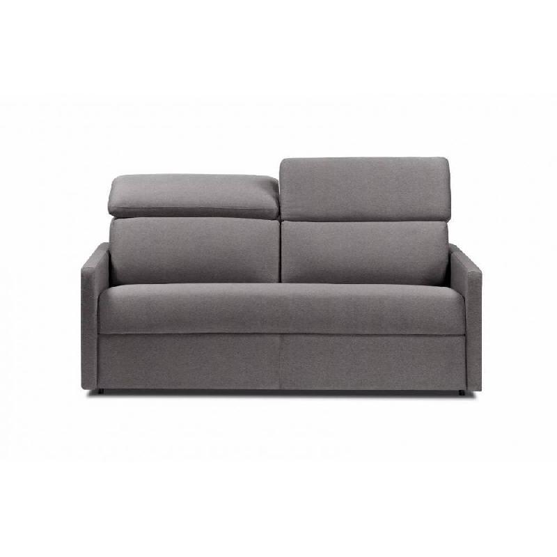 Canapé convertible LUXIA - Matelas 16 cm - Système express - Sommier à lattes 140 cm - Microfibre taupe_2