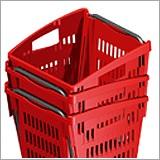 Panier magasin 52 litres à roulettes - Magenta_2