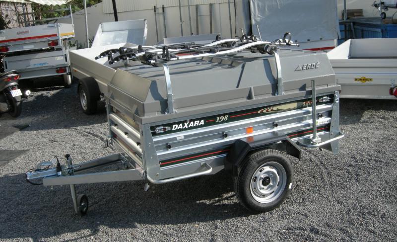 Remorque à bagages DAXARA 198 TE PV - galvanisée, équipée avec capot ABS, rails vélo et accessoires_2