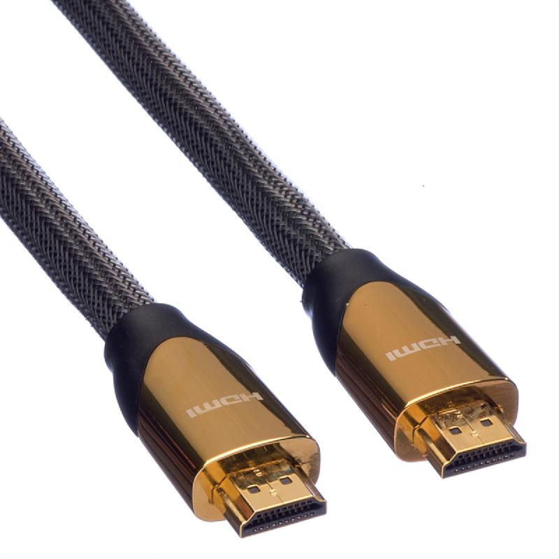Roline premium câble hdmi ultra hd avec ethernet, 4k, m/m, noir, 3 m_2