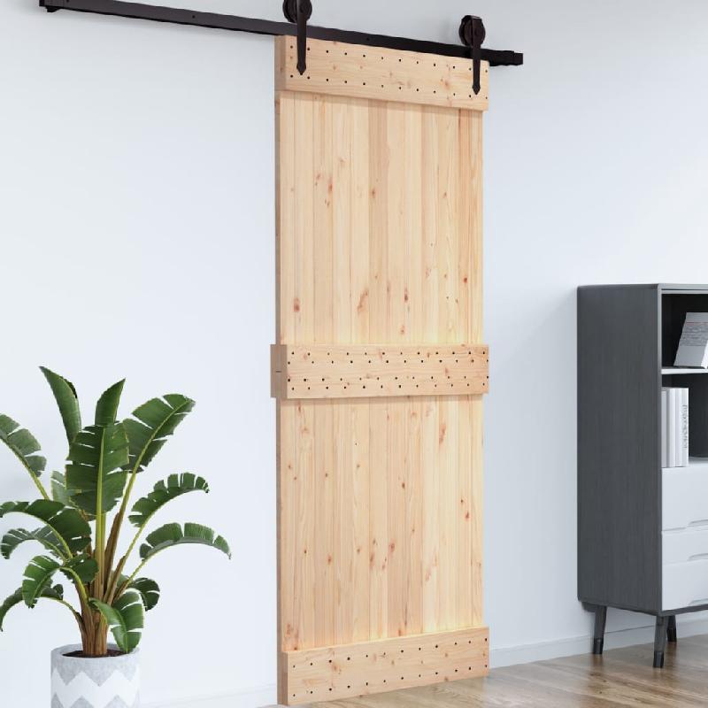Vidaxl porte narvik 100x210 cm bois massif de pin 154435_2