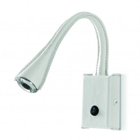 Applique/liseuse flexible cuir et acier - LED SMD 2W 160lm - Interrupteur intégré - Longueur 30 cm_2
