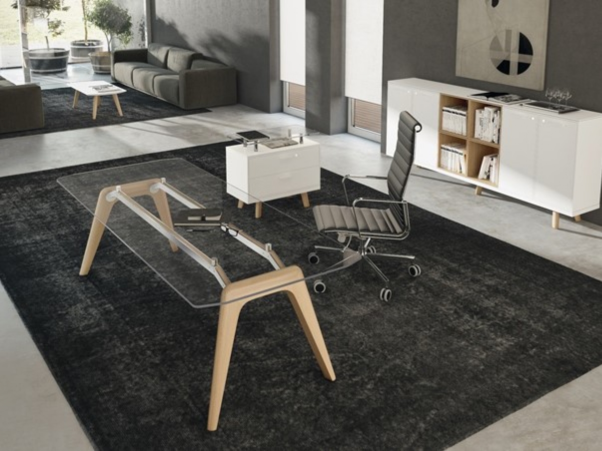 Bureau de direction design et élégant - RAIL - Made in Italy - Finitions haut de gamme_2