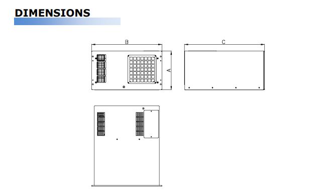 Climatiseur d'armoire électrique - Montage en rack 19'' - Série KCN - Ventilateurs centrifuges à forte pression_2