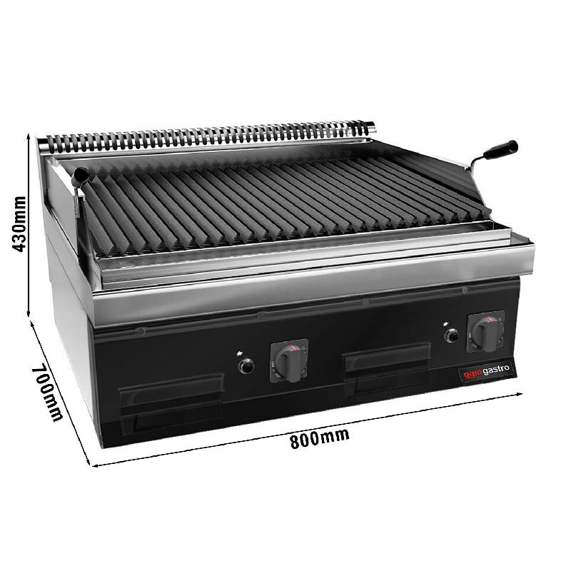 Grill à gaz en pierre de lave - 14 kW - Grille inclinable  - Mario 700 | GGM -GLK873C_2