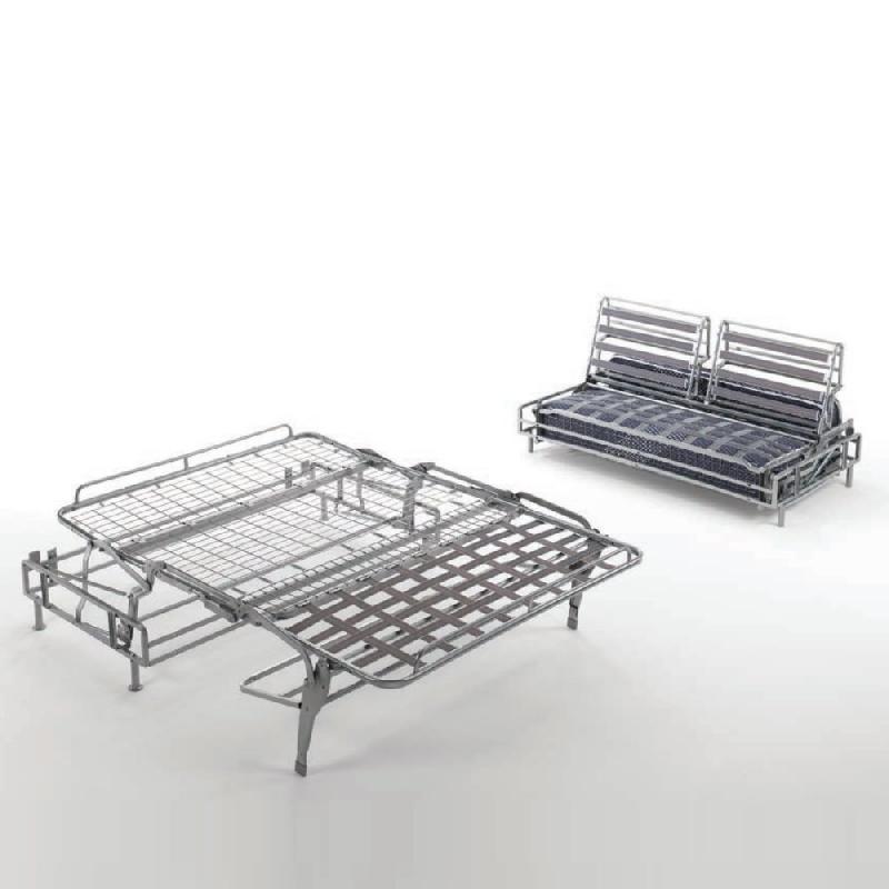 Canapé d'angle DREAMER COMPACT convertible express - Chauffeuse coffre - Matelas 16 cm en tweed gris silex - Fabrication italienne_2