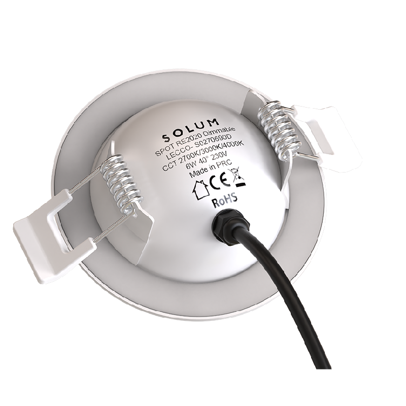 LECCO Blanc Spot encastré 6W, 662-724Lm, dimmable, CCT 2700-3000-4000K - S0270690D - SOLUM_2