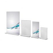 Arum - porte-visuel de comptoir VKF Renzel - verre acrylique transparent 2 mm - formats A4 à A6_2