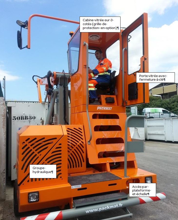 Matériel de manutention pour déchetterie