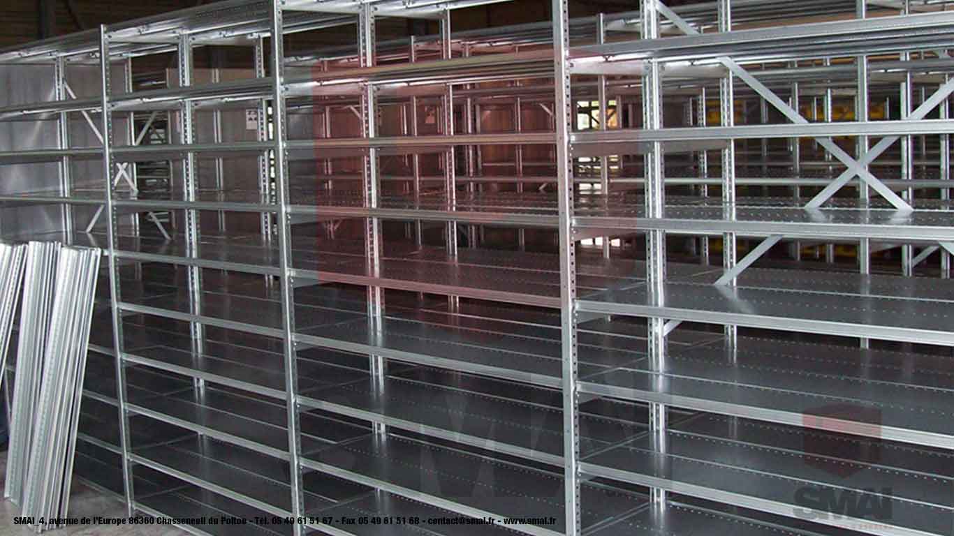 Étagère simple à assembler pour rangement de cartons ou bacs