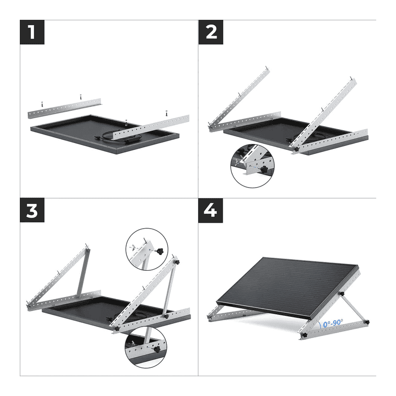 Support de montage inclinable Ecoflow - pour panneaux solaires 100W - robuste et ajustable_2