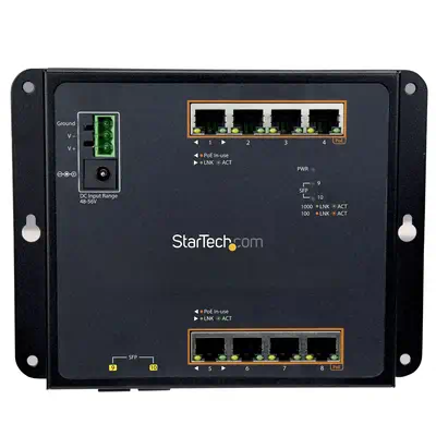Switch Industriel POE+ Gigabit Ethernet 8 ports - 2 connexions MSA SFP - 30W - Switch Gbe Haute Puis_2