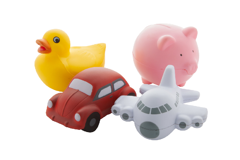 Balle antistress - forme voiture coccinelle - couleur rouge - poids 20,4g_2