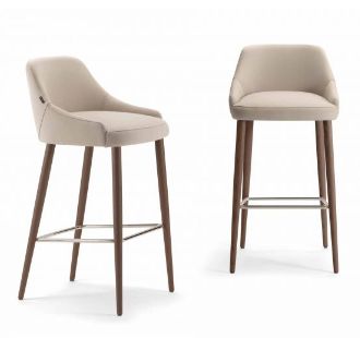 Adima 07 - Tabouret de restaurant Torre - Hauteur 102 cm - Réf. 3886 - Bois frêne et repose-pieds métal_2