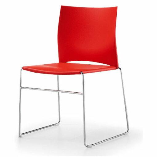 Chaise piètement traineau JILL - neuf - polypropylène renforcé - plusieurs couleurs_2