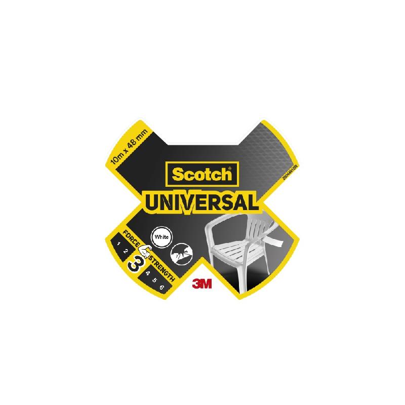 Adhésif de réparation SCOTCH Universal - Blanc - Déchirable à la main - 10 m x 48 mm_2