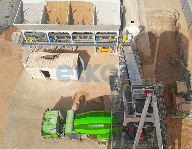 Centrale à béton haute performance, à montage rapide - 140 m3/h  Elkomix-160_2