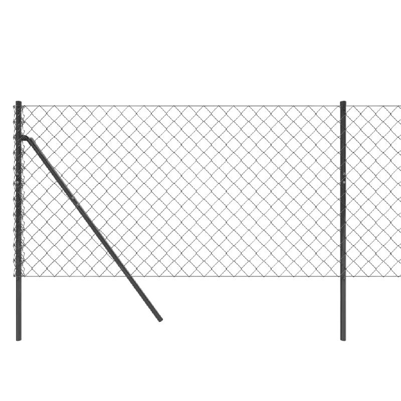 Vidaxl clôture à mailles losangées anthracite 1x25 m 153961_2