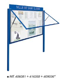 Vitrine d'extérieur sobre et discrète - Épaisseur 58mm - Idéale pour bâtiments publics et culturels - CLASSIQUE_2