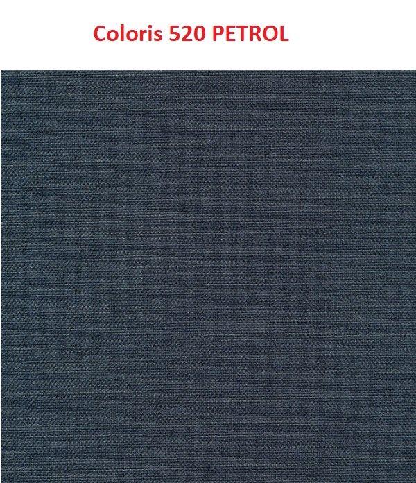 Canapé 3 places design scandinave AYA - accoudoirs chêne - tissu bleu pétrole - L197 x H82 x P80 cm_2